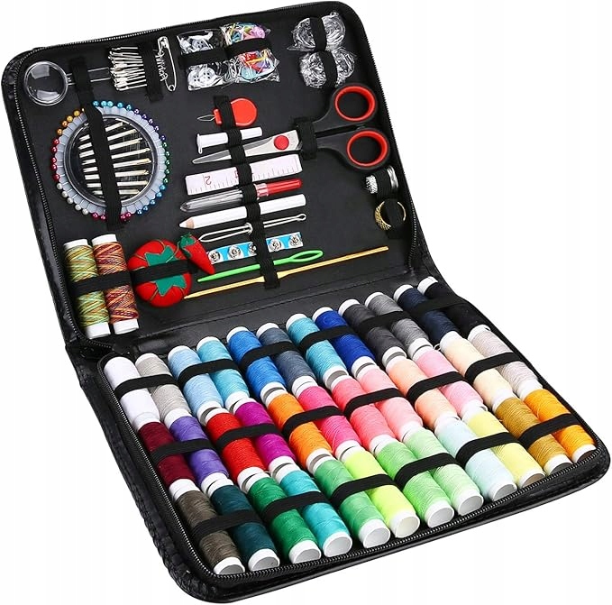 Procase Šicí Sada 183 Příslušenství 38 Cívek Nití V Pouzdro Černé