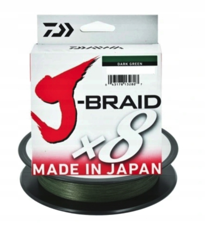 Daiwa J-braid X8 0,28MM 300M 26KG Dark Green