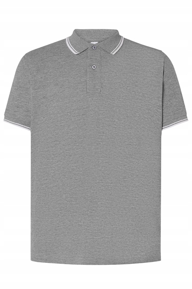 

Koszulka Polo męska Jhk Contrast szary biały XL