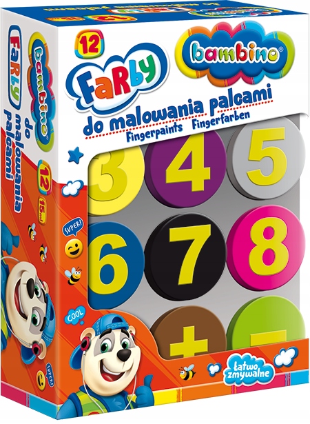

Bambino Stempelki Farby Do Malowania Palcami 12KOL