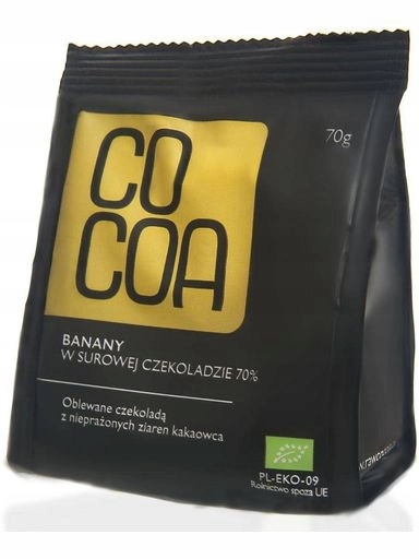 3x Cocoa Banány v čokoládě 70 % 70 g
