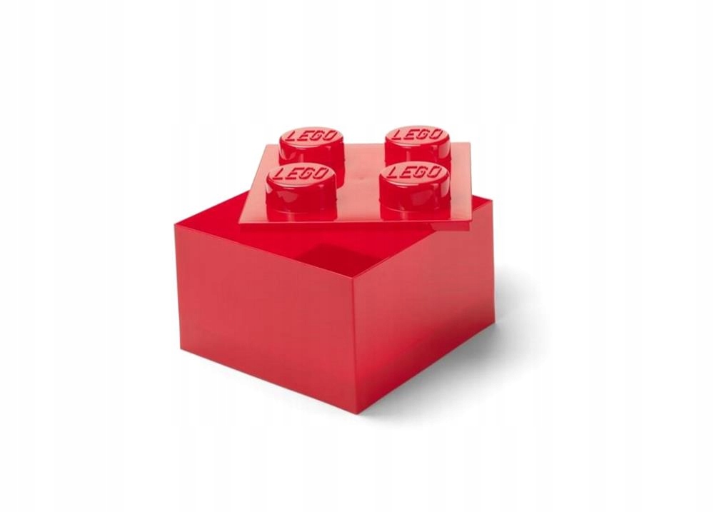 Lego Nádoba Kostka Čtyřka Transparentní Červená