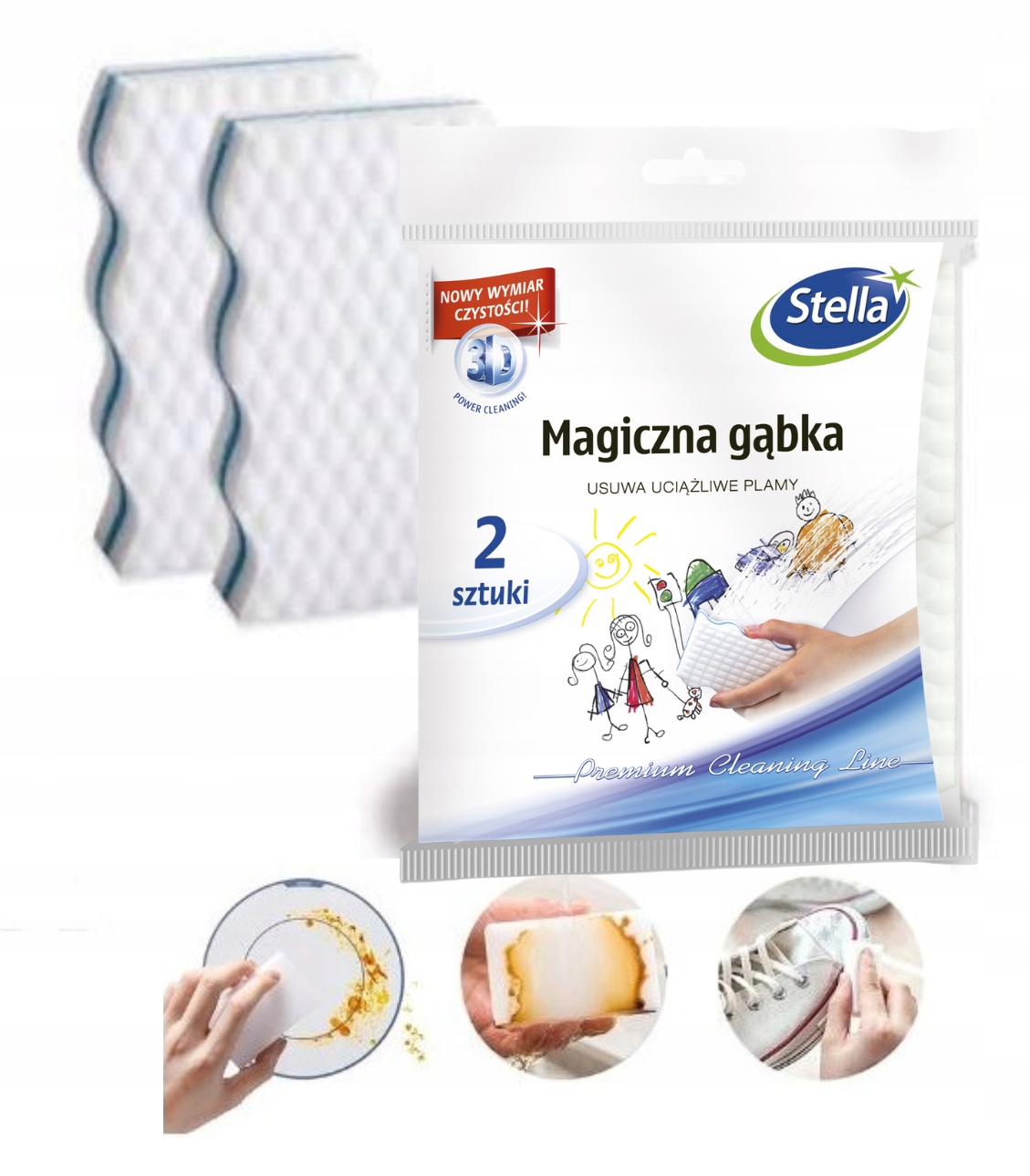 

Magiczna gąbka Usuwa Uciążliwe Plamy 2 szt.