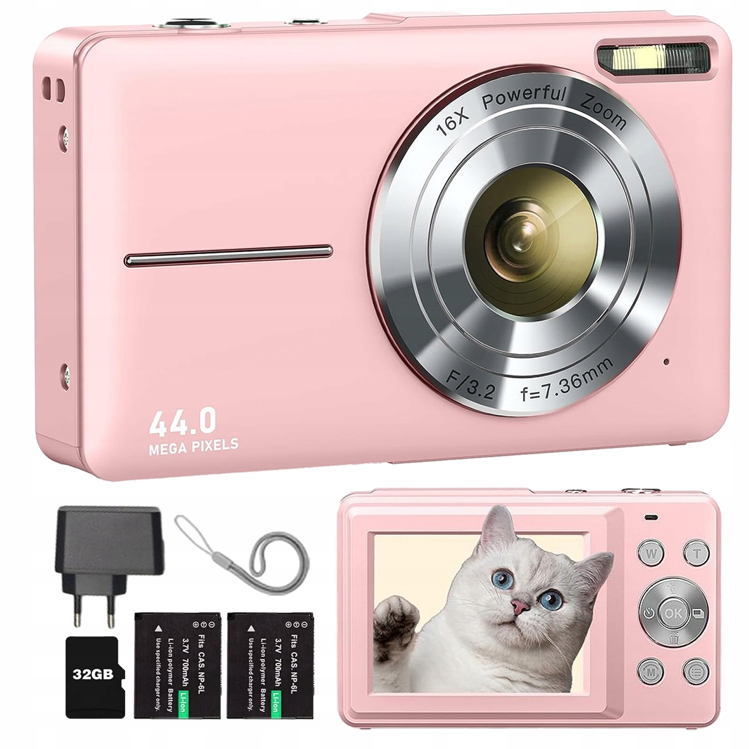 Digitální Fotoaparát Pro Děti Hd 44MP 16XZOOM 32GB Karta