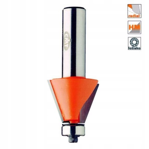 Cmt fréza úhlová s ložiskem 25° D22,2*10 S=8 Hm C93619011