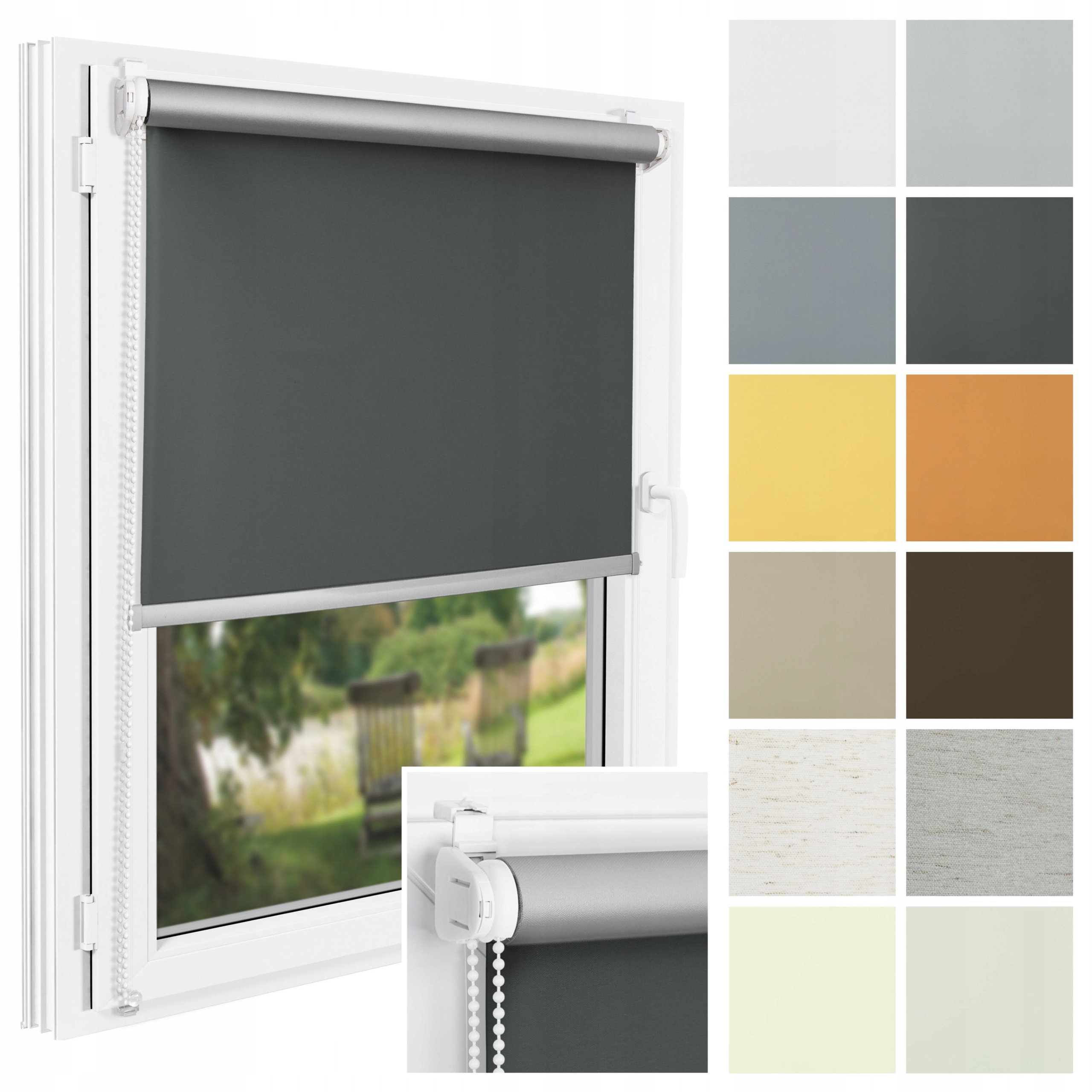 Termotermická Zatemňovací Okenní Roleta 99x220 Balkon S Napínákem