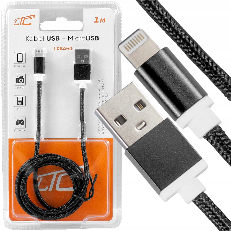 

Kabel Usb Lightning Do Iphone Ładowarki 1M