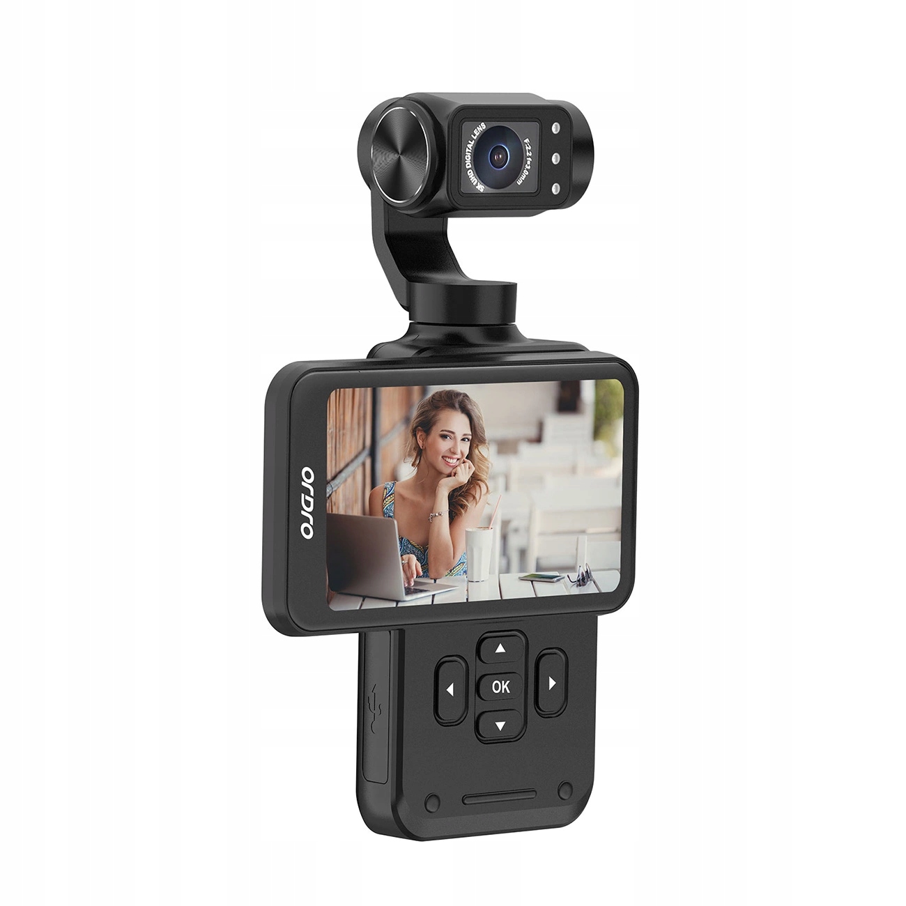 Kamera Ordro Pocket M5 z 3-osiowym gimbalem, 5K, do vlogowania i YouTube