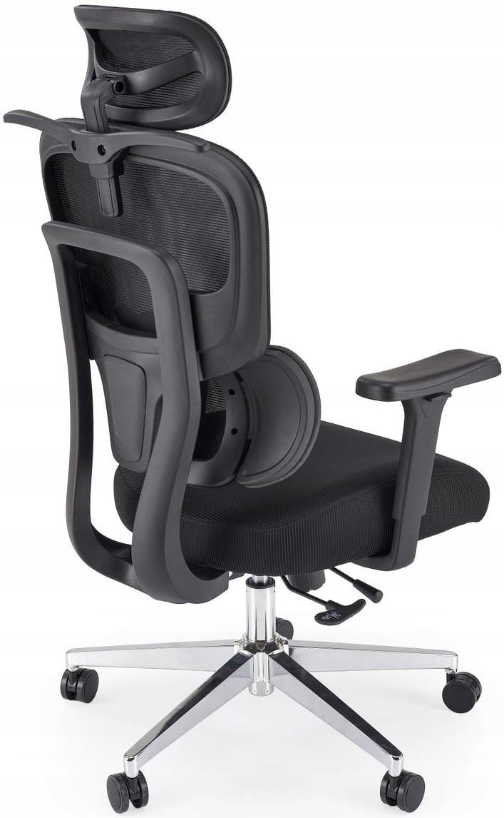 Fotel Biurowy Lifter Ergonomiczny Obrotowy Siatkowy Czarny Regulowany