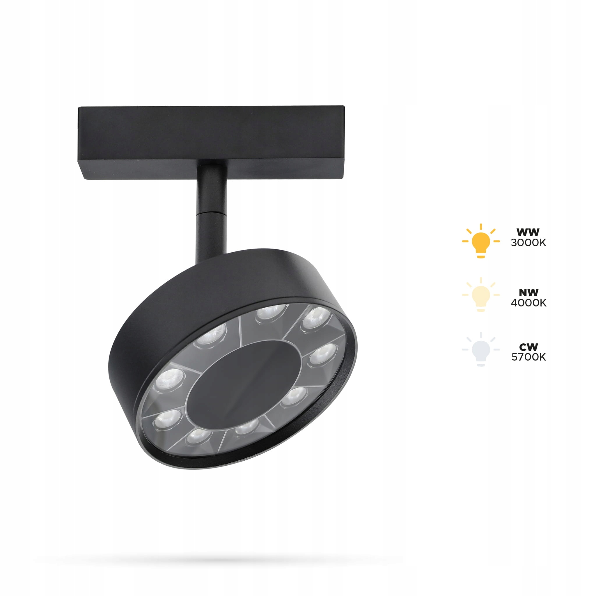 Reflektorové grily 9W 9BS Slim Track FiberFLEX 48VDC 3CCT 3000, 4000, 5700K