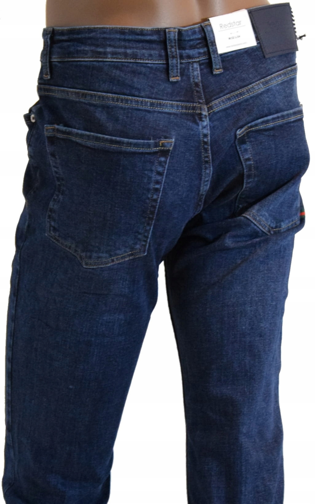 JEANSY MĘSKIE REDSTAR 13915-56 GRANAT SLIM FIT MODNE KOMFORTOWE dł.34 36/34 Fason proste