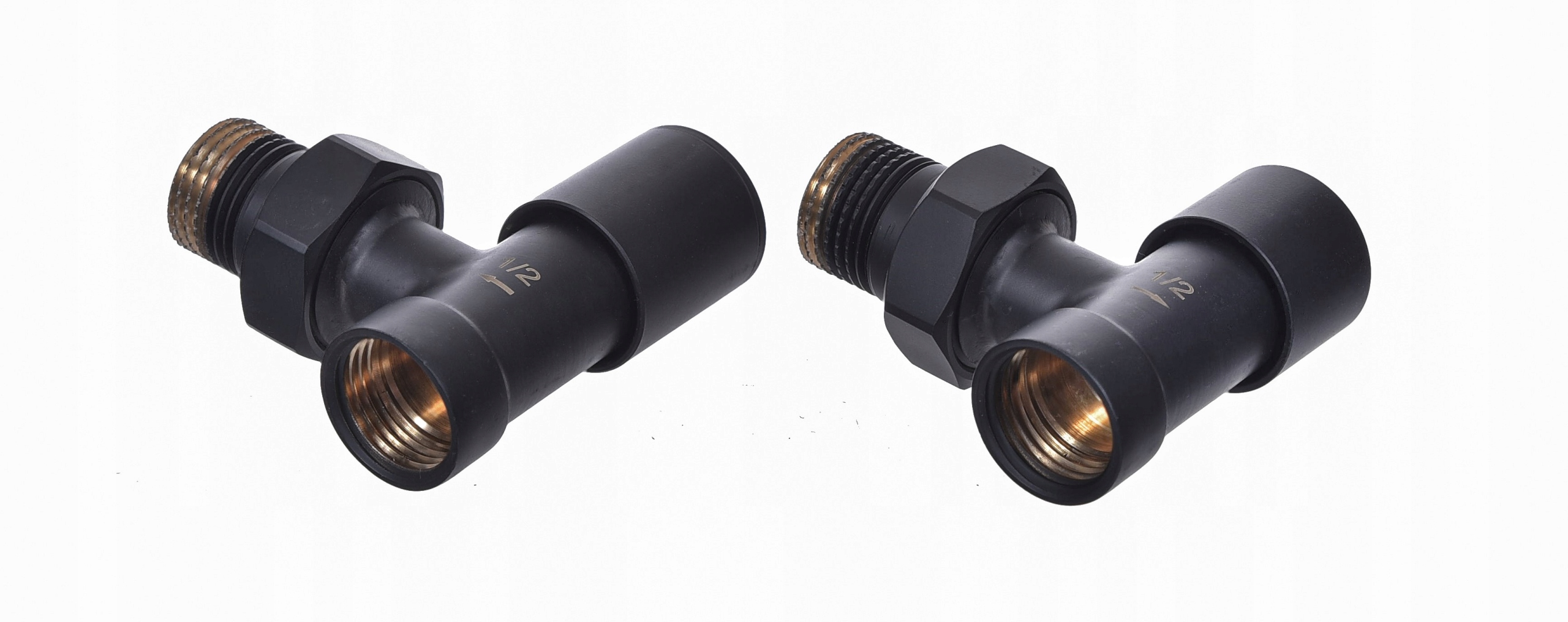 Zawór kątowy do grzejnika łazienkowego CZARNY Marka Invena