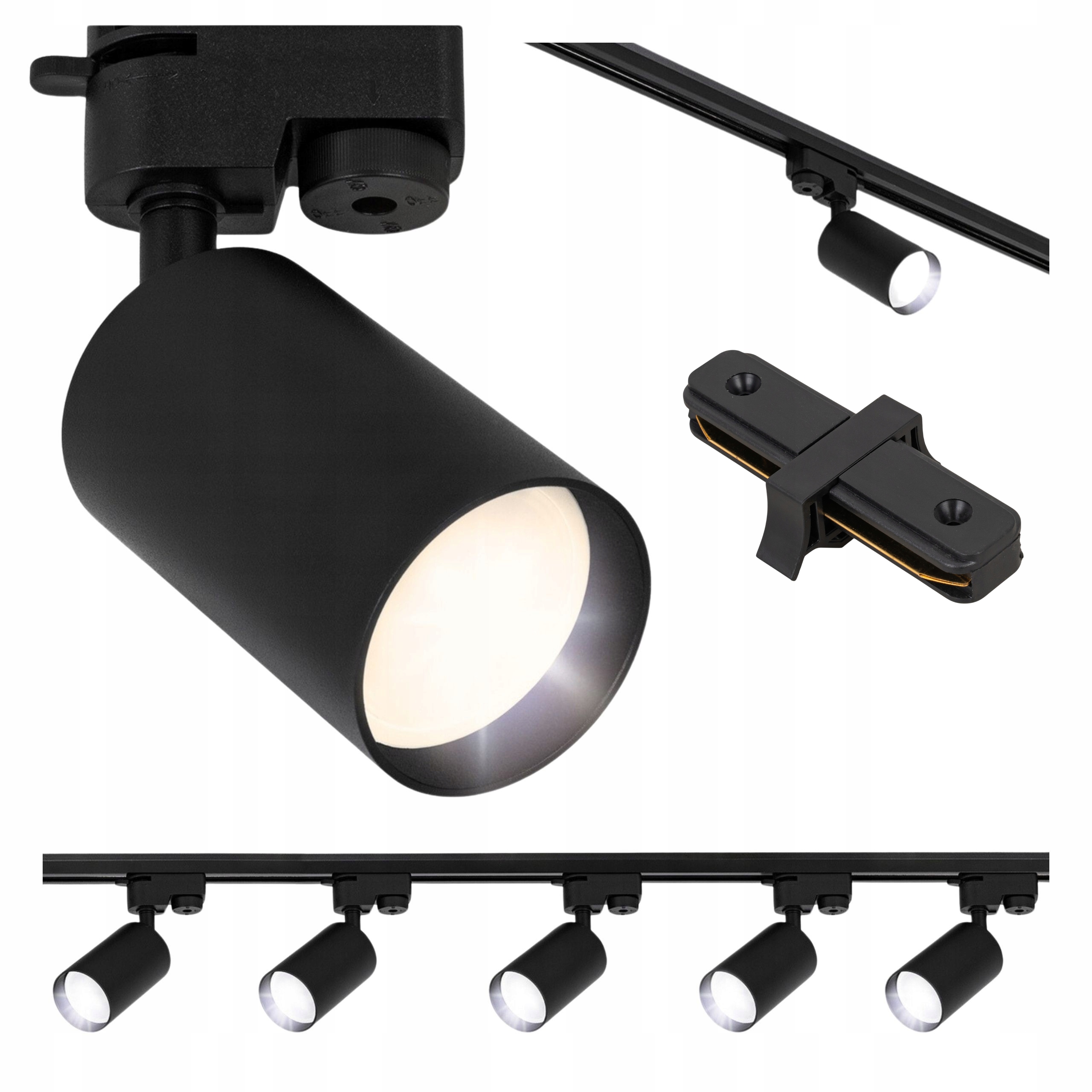 Dlouhá kolejnicová svítidla Lišta 2 m 5 x Led reflektor GU10 kolejnicový kabel