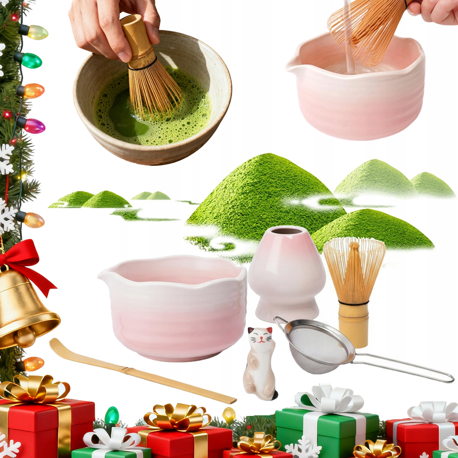 Matcha Zestaw Do Herbata 6 W 1 Miłośnicy Matchy Na Prezentowy