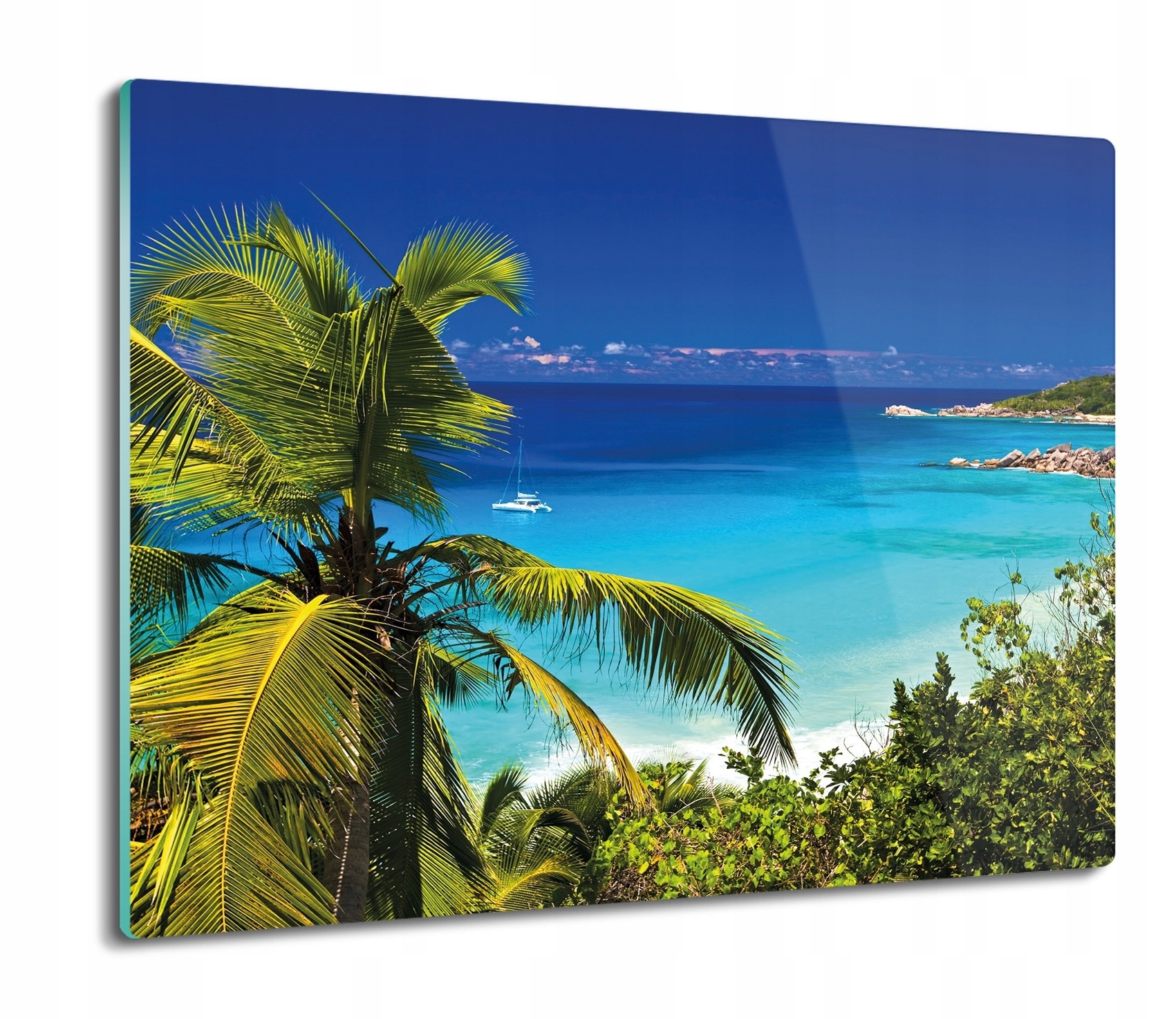 

Palmy morze plaża 60x52 deska na blat kuchenny