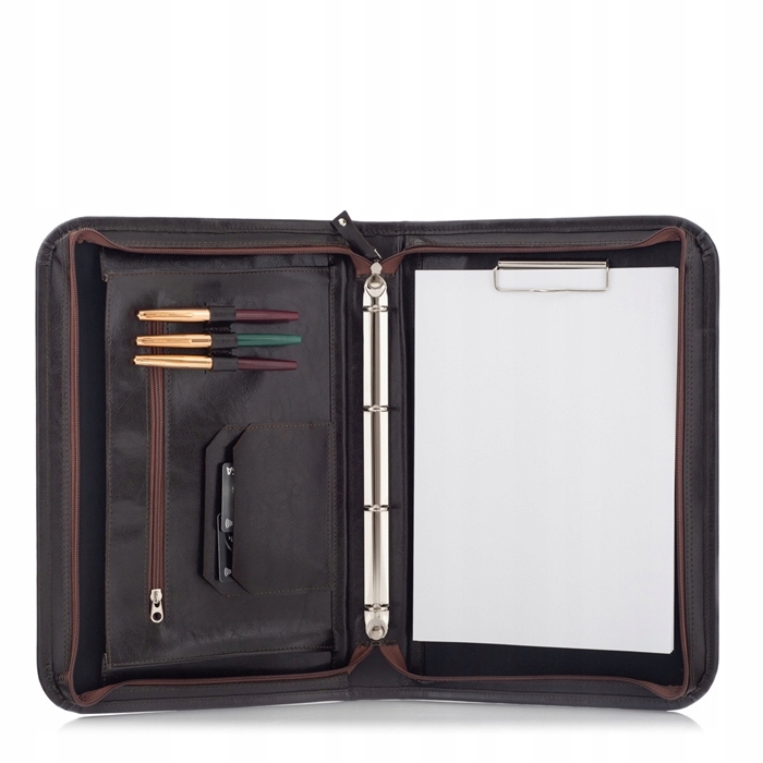 Belveder Polský kožený organizér na dokumenty na zámek, hnědý 01S