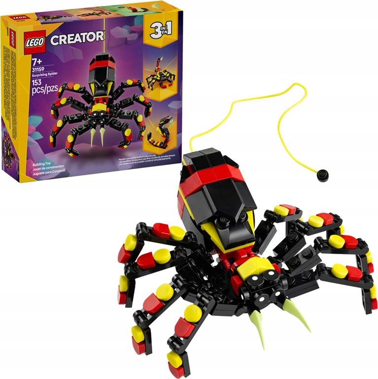 Sada Lego Creator 31159 Divoká Zvířata: Pavouk, Štír, Had Sada 3V1