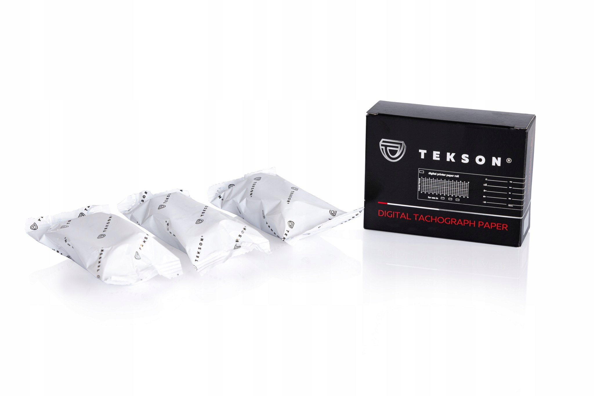 ROLKI PAPIER DO TACHOGRAFU TEKSON 20 kartonow Model PAPIER DO TACHOGRAFU CYFROWEGO TEKSON