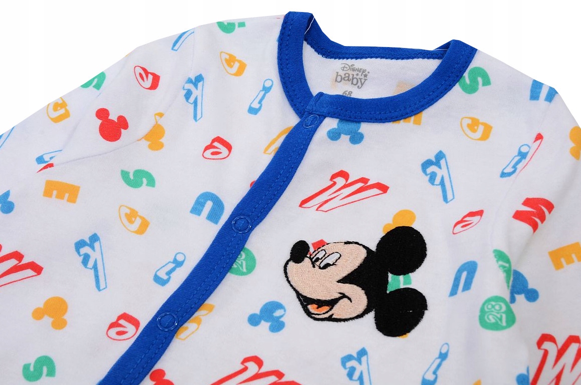 MYSZKA MICKEY PAJAC kombinezon bawełna 80 R021F Rękaw długi rękaw
