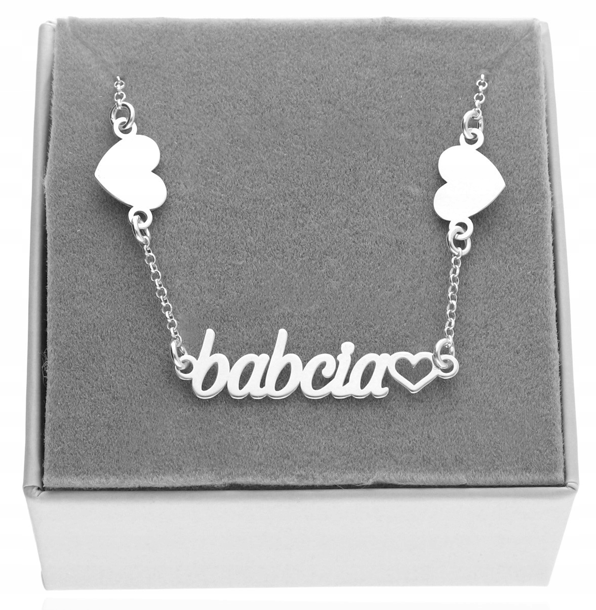 Stříbrný náramek Babička pro babičku Den babiček srdce stříbro 925 Gravírování 19