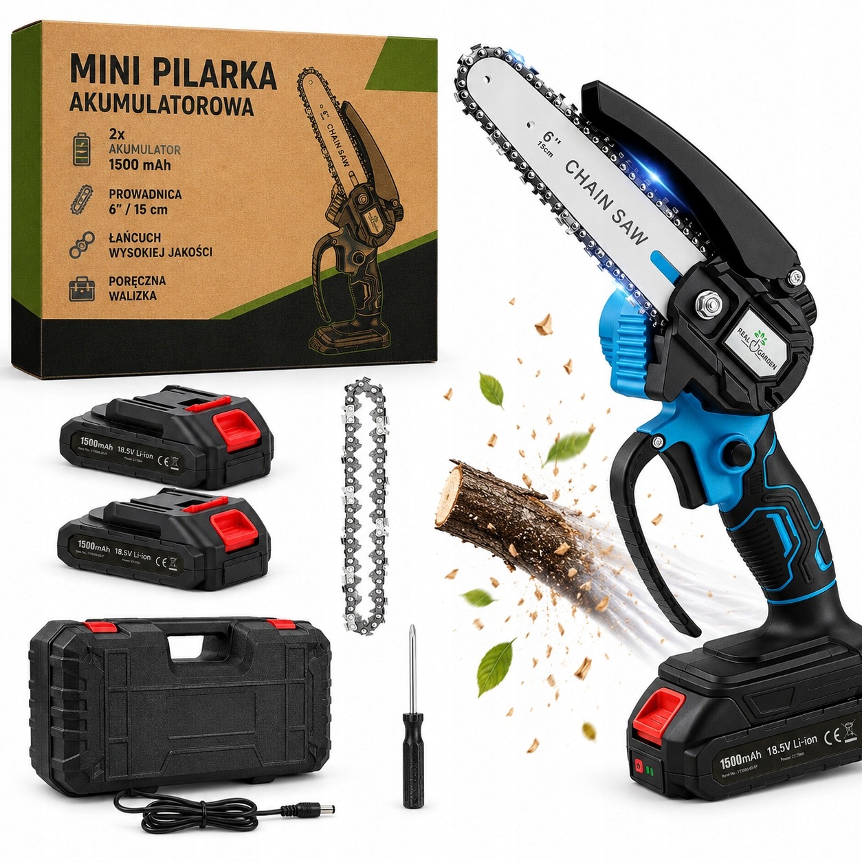 Mini pilarka łańcuchowa akumulatorowa do gałęzi 21V