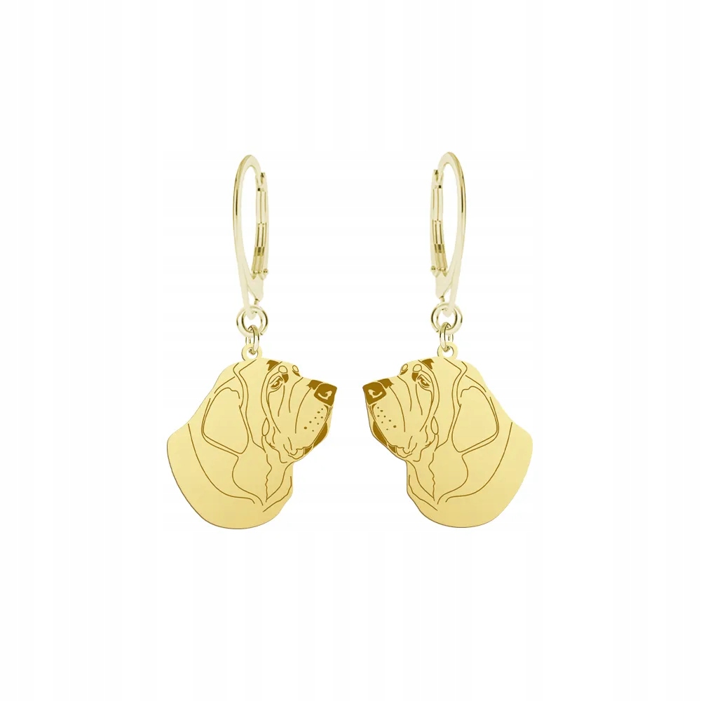 Náušnice Pozlacené se psem Španělský mastif 925 Narozeniny Dárek Gravírování