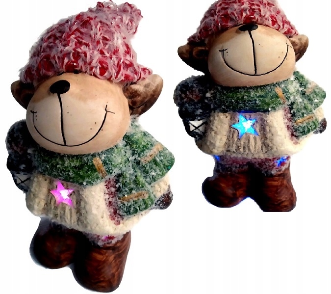 BAŁWANEK LED MIKOŁAJ ŚWIECĄCY OZDOBNA ŚWIĄTECZNA Motyw mikołaj