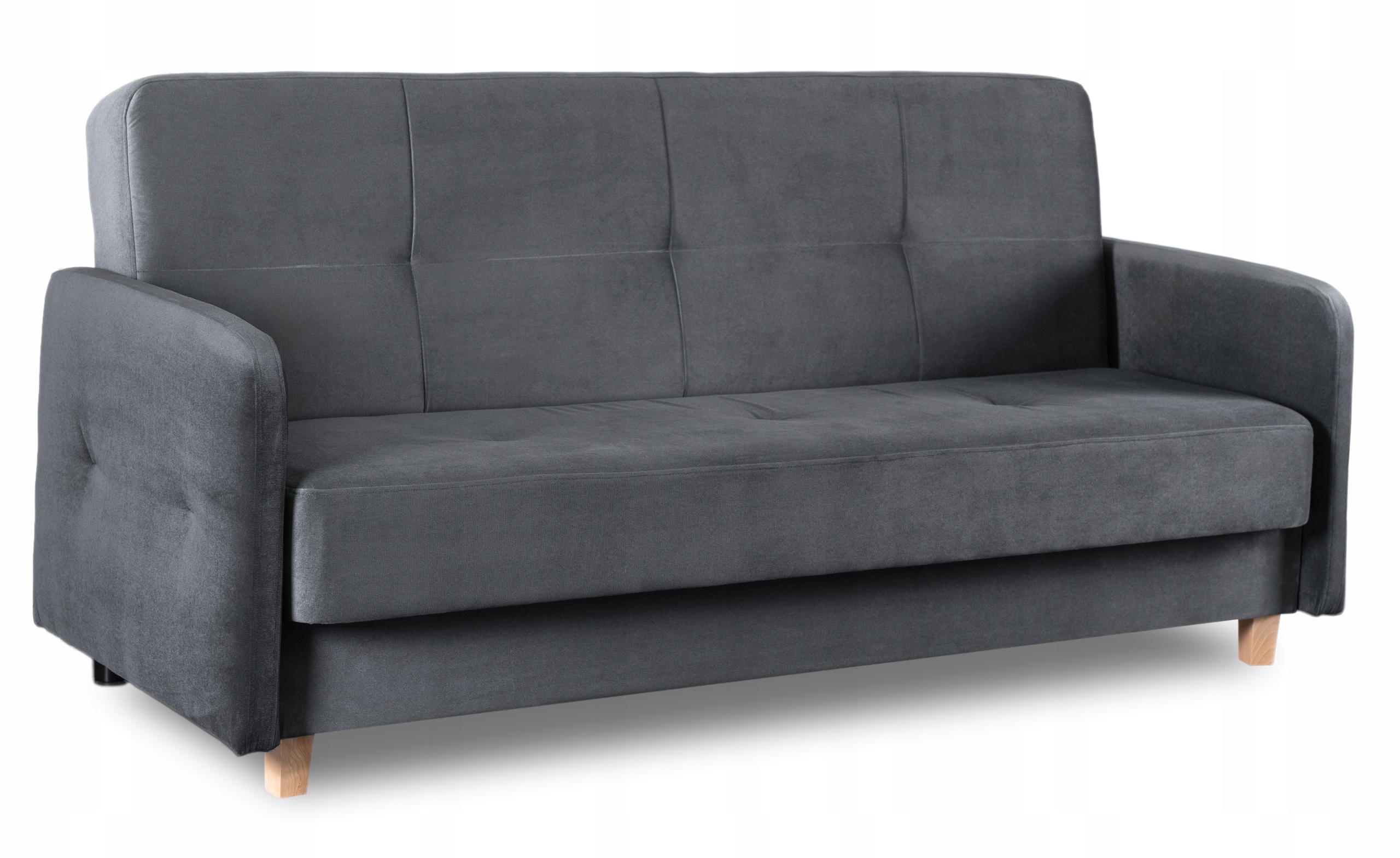 Rozkládací pohovka s funkcí spaní Dvoumístná pohovka Šedá Cuba