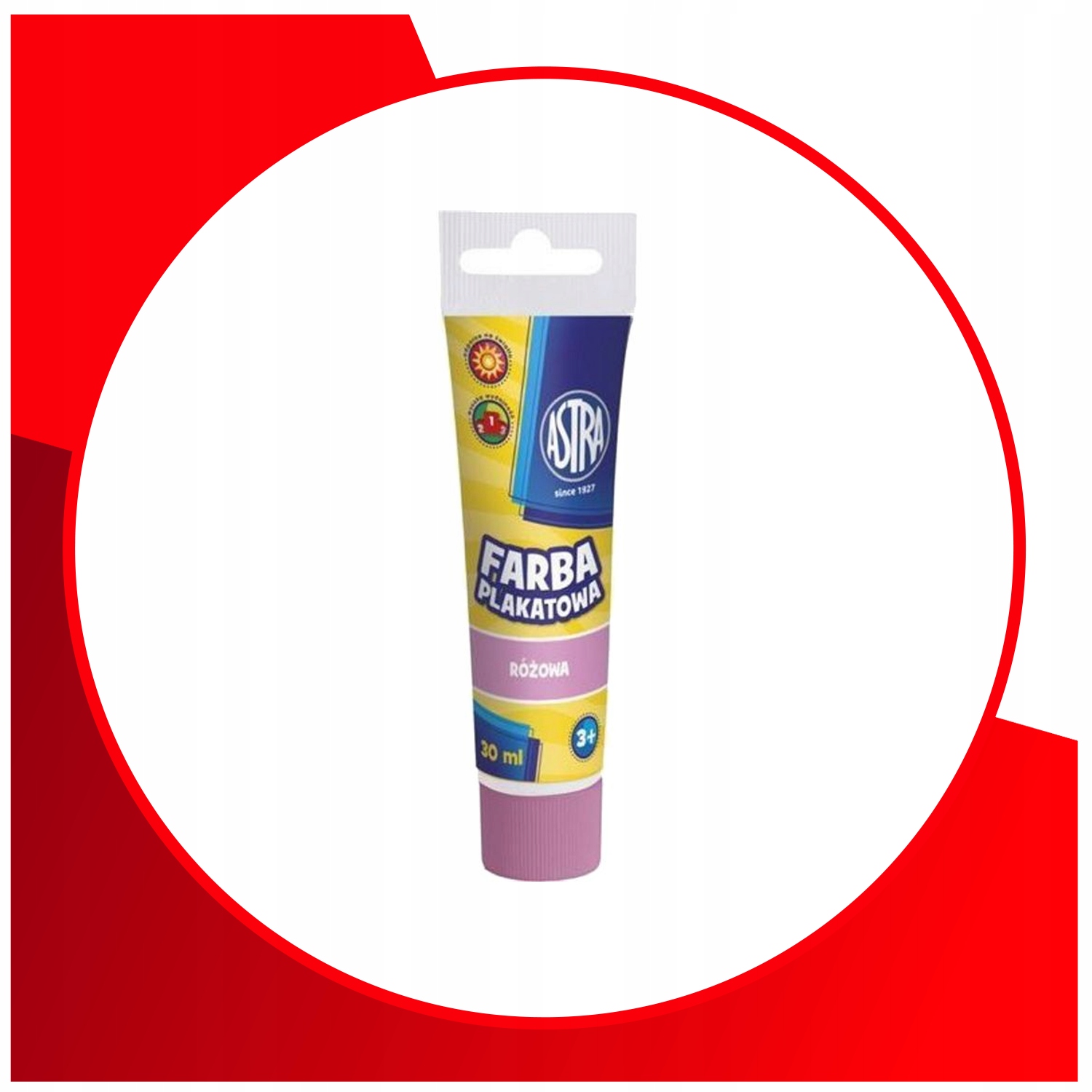 FARBA PLAKATOWA ASTRA TUBA 30 ml RÓŻOWA EAN (GTIN) 5900263020416