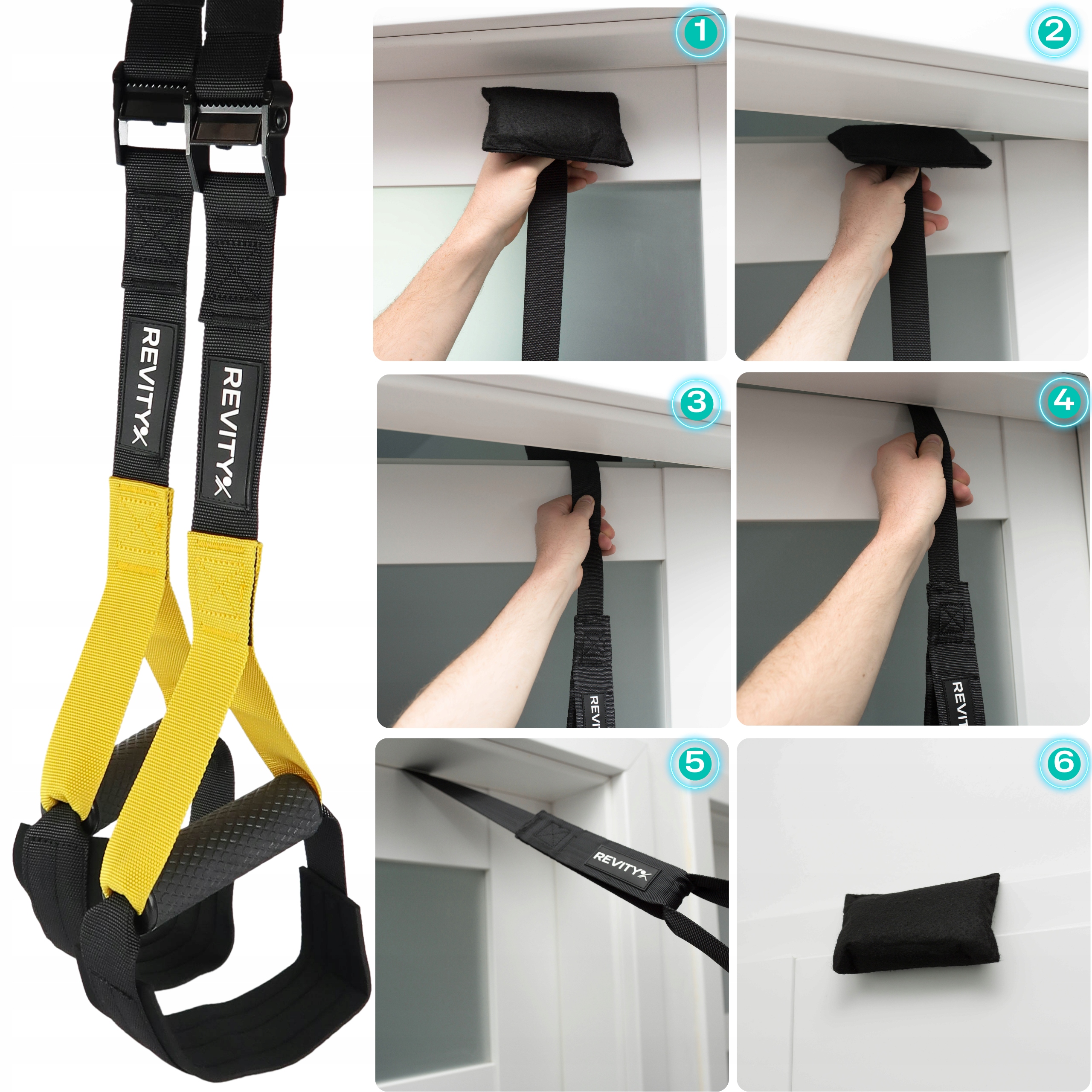 TAŚMY DO ĆWICZEŃ TRX CROSSFIT PASY TRENINGOWE Z AKCESORIAMI WYSOKA JAKOŚĆ Opór 1-160 kg