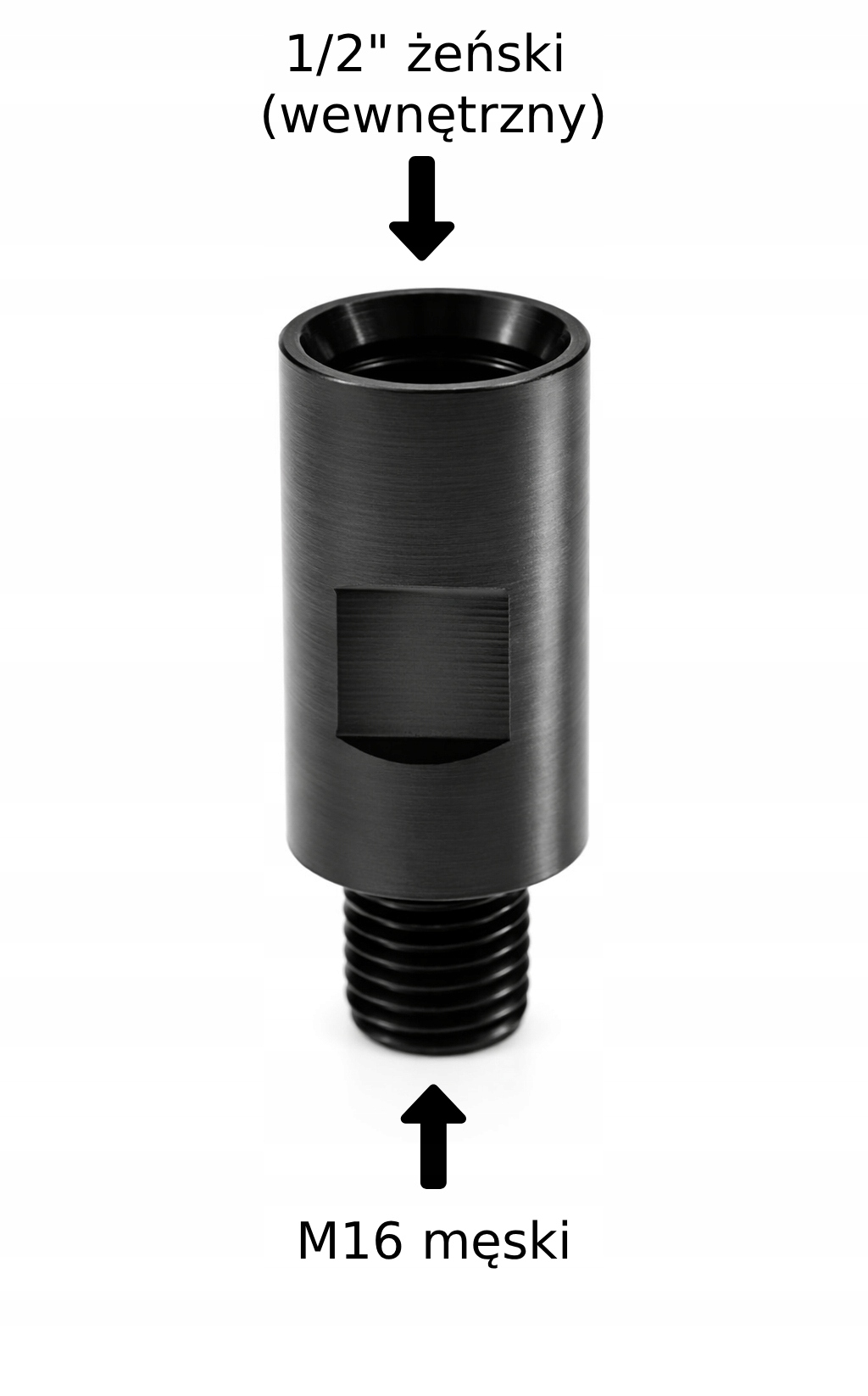 Adaptér adaptéru pro vrtačku M16 samec na 1/2" samice Titanium