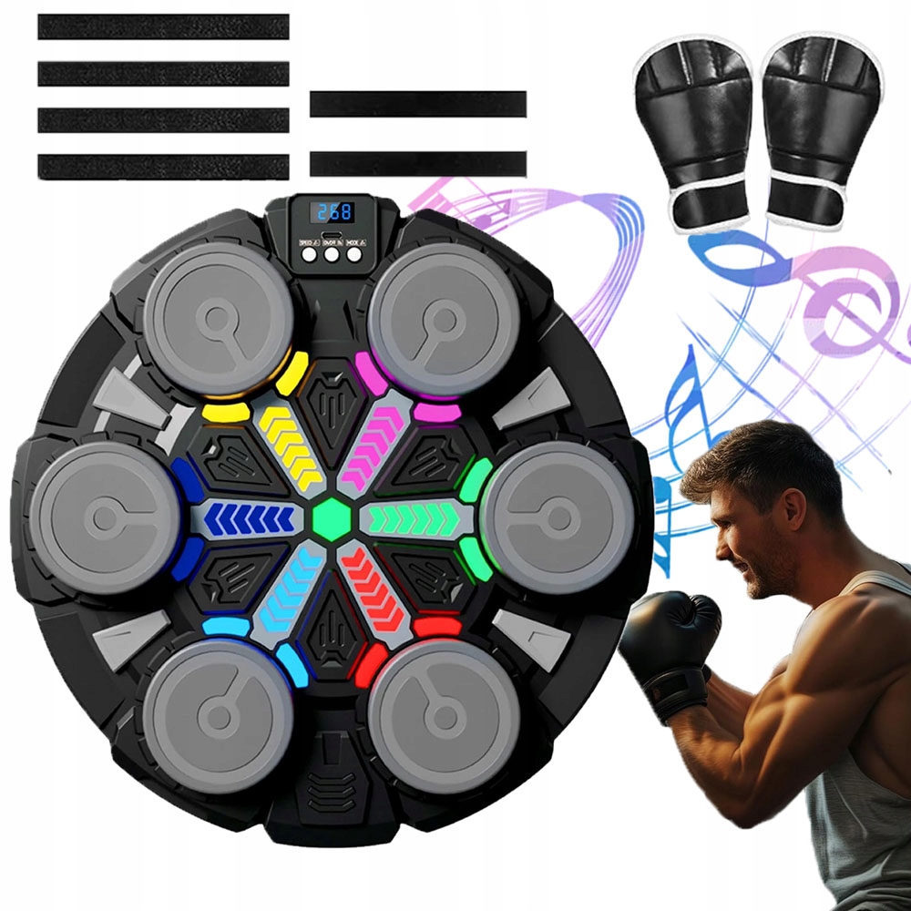 Bluetooth hudební boxovací stroj pro celou rodinu Snadná montáž 3 Led režimy