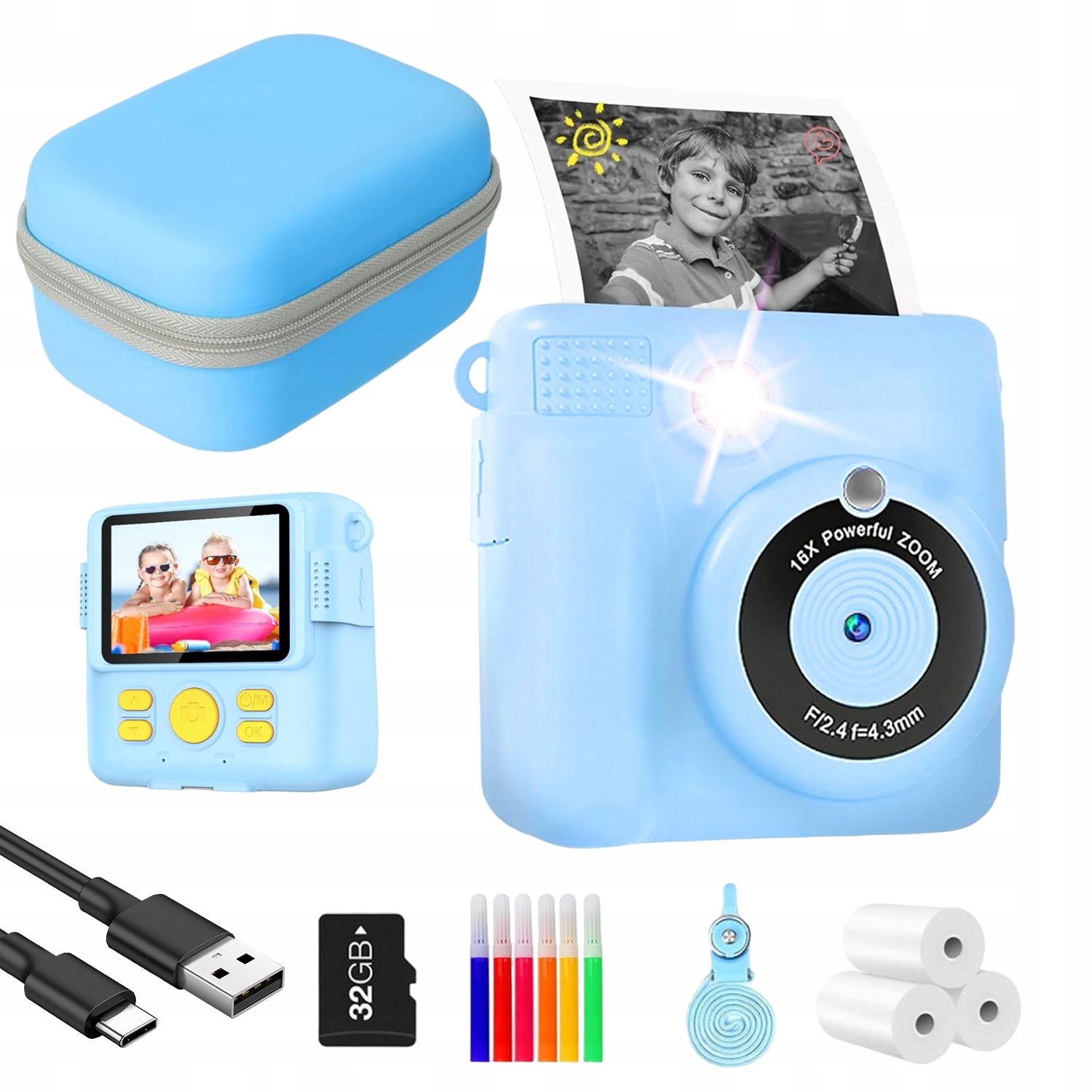 Okamžitý Fotoaparát S Tiskárnou Pro Děti