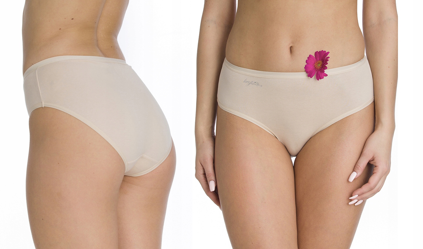 

Figi damskie Key Lpc 010 2 pak beżowe Bikini / M