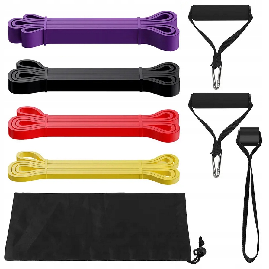 Sada Gum Na Cvičení 4 Kusy Bonus popruhy fitness band trénink
