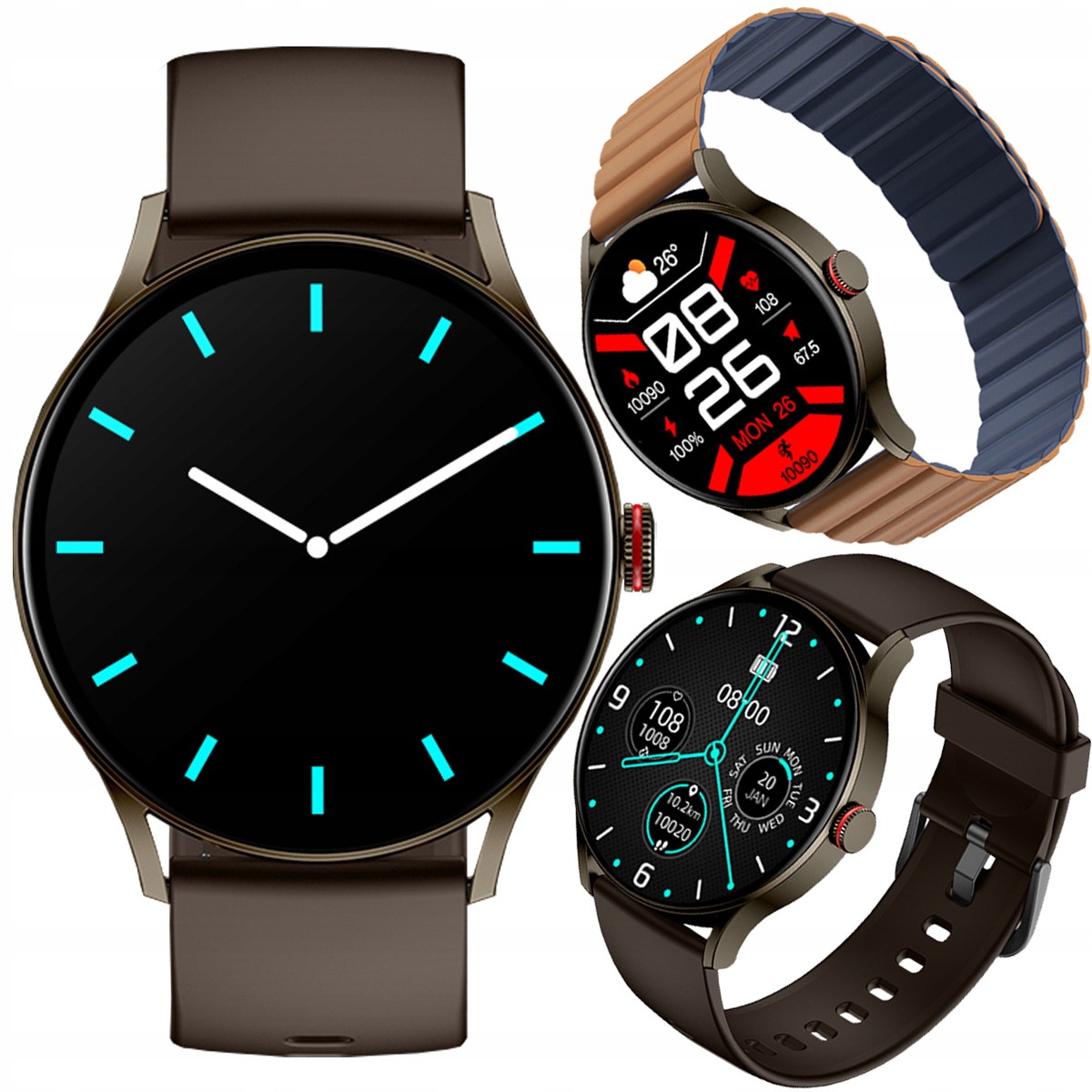 Chytré Hodinky Na Běhání sportovní hodinky Imiki TG1 Hnědé 1,43" jako dárek