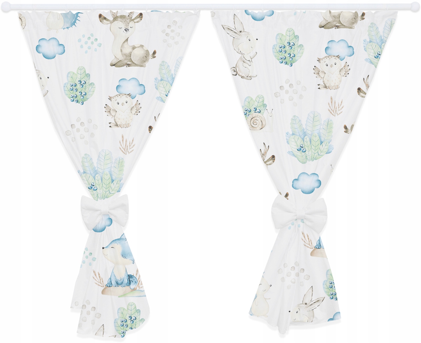 

Zasłony Zasłonki Ozdobne+kokarda 155cm 2sz Babymam