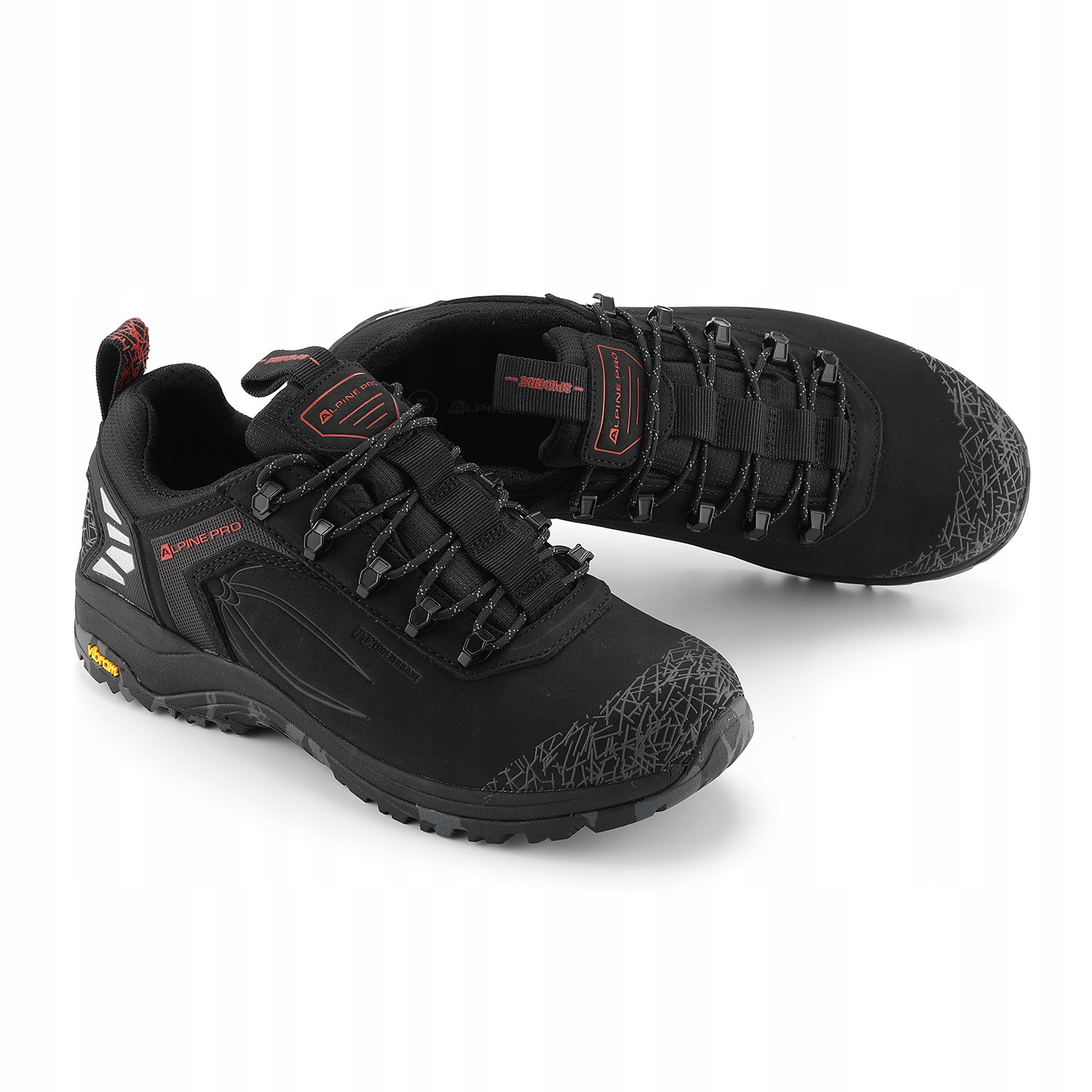 Buty niskie trekkingowe Alpine Pro Spidere Vibram k.czarny r.42