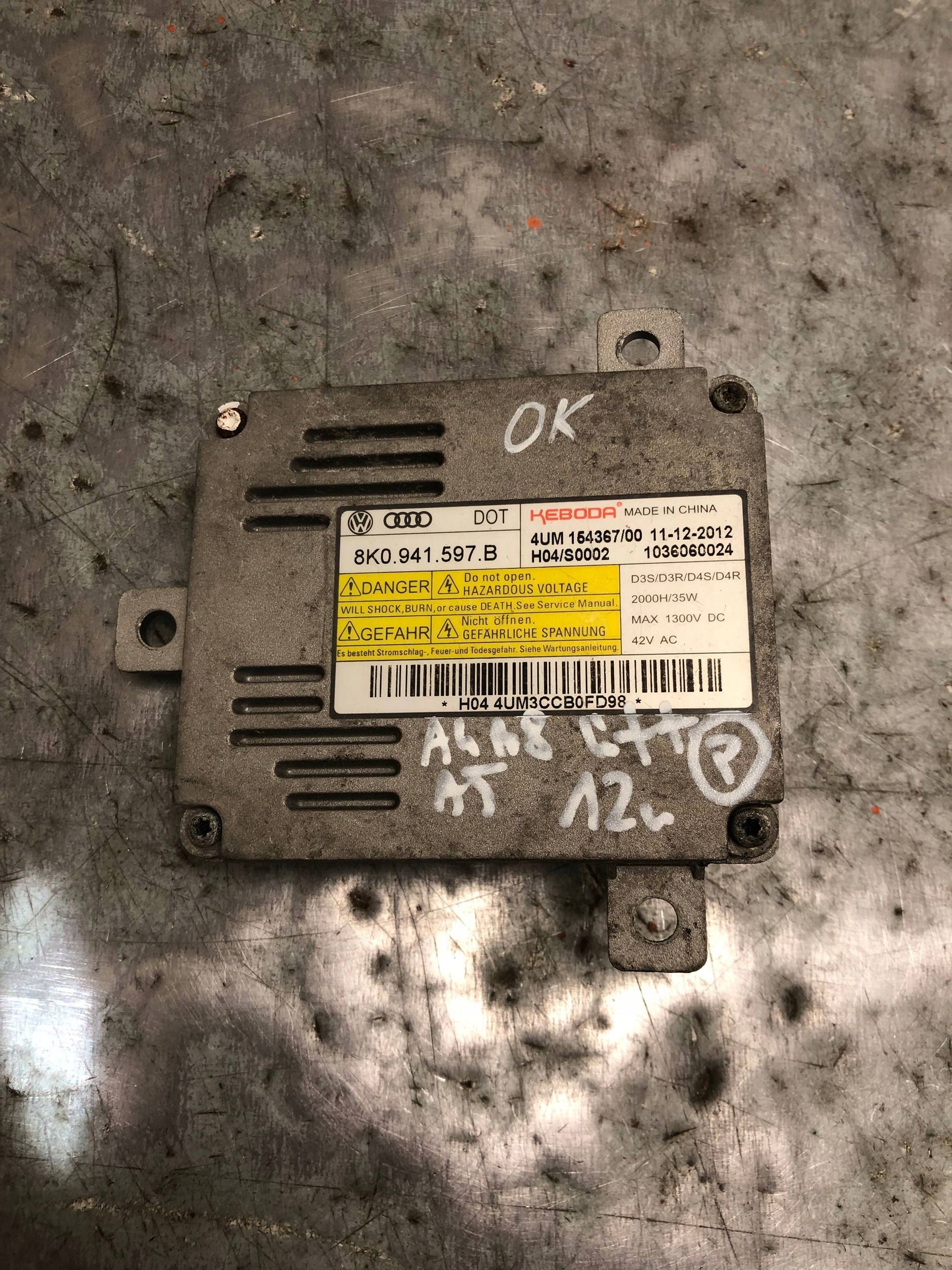 control unit XENON AUDI A4 B8 LIFT A5 8K0941597B