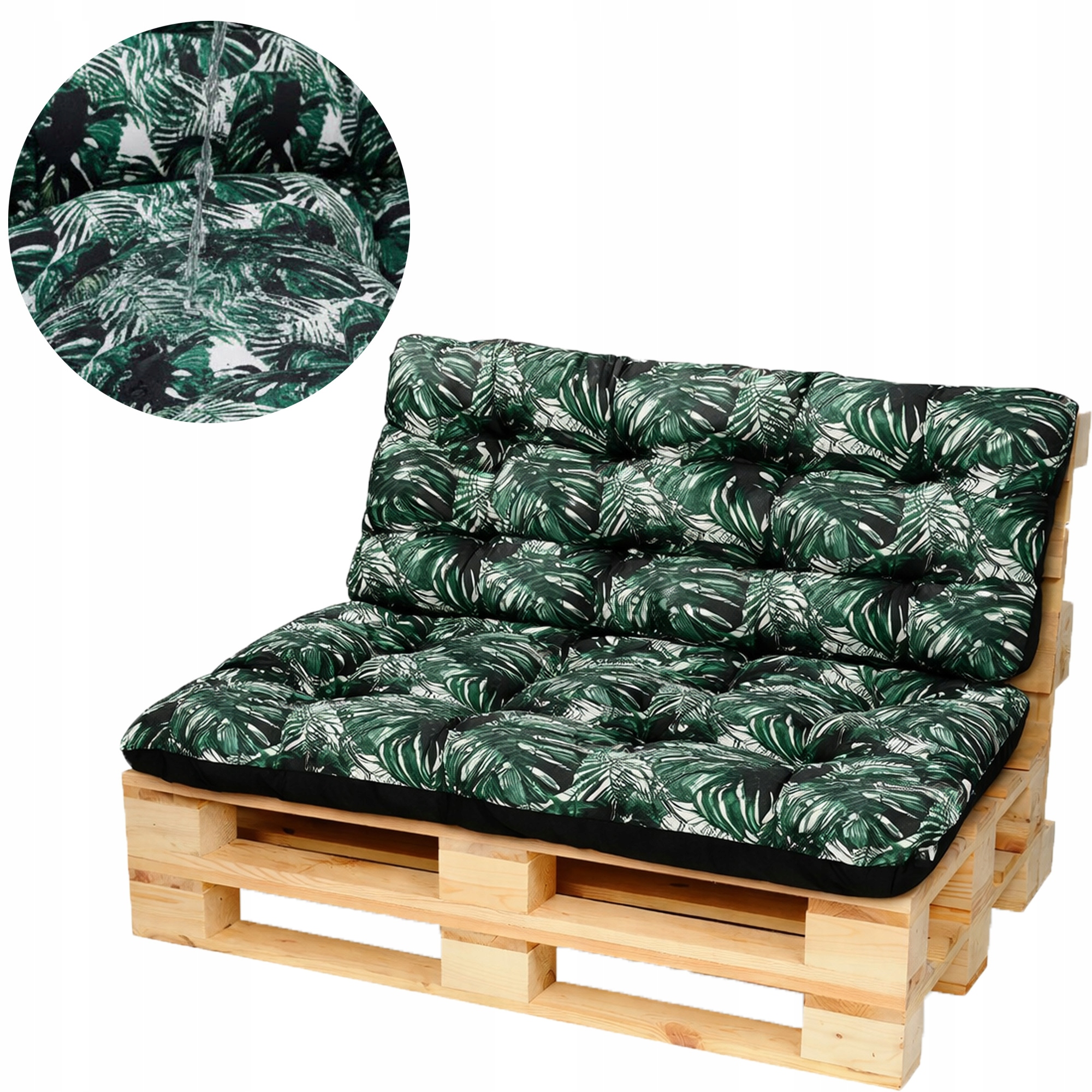 Sada polštáře na nábytek z palet lavička 120x80+120x50 Exotic