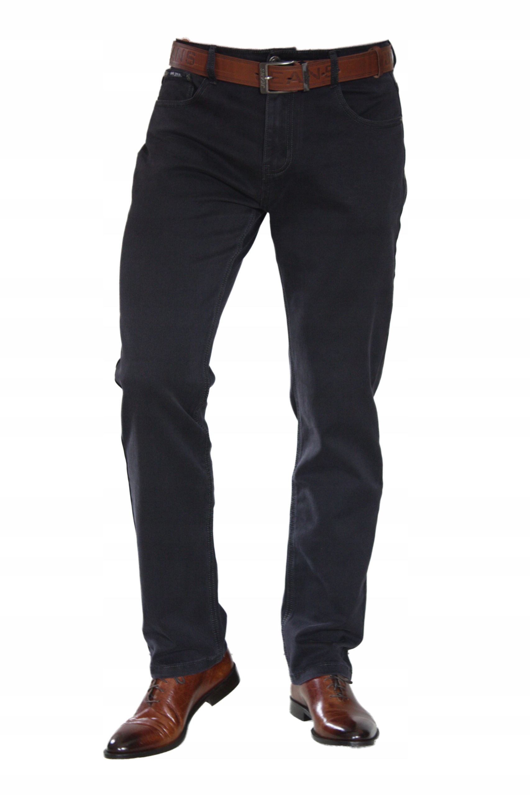 Pánské Kalhoty Bigman Šedé W45 L30 s obvodem pasu 118-120 cm