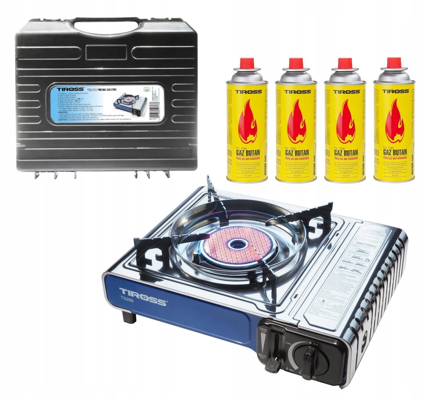 

Kuchenka Turystyczna gazowa Ceramiczna inox +4xGAZ