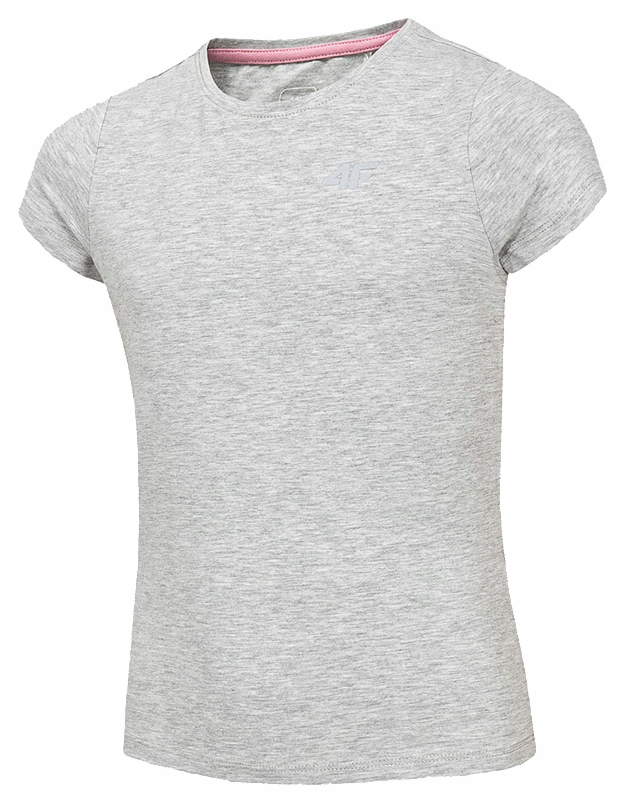 

T-shirt 4F Dziewczęcy HJZ20 JTSD001 Szary R. 158