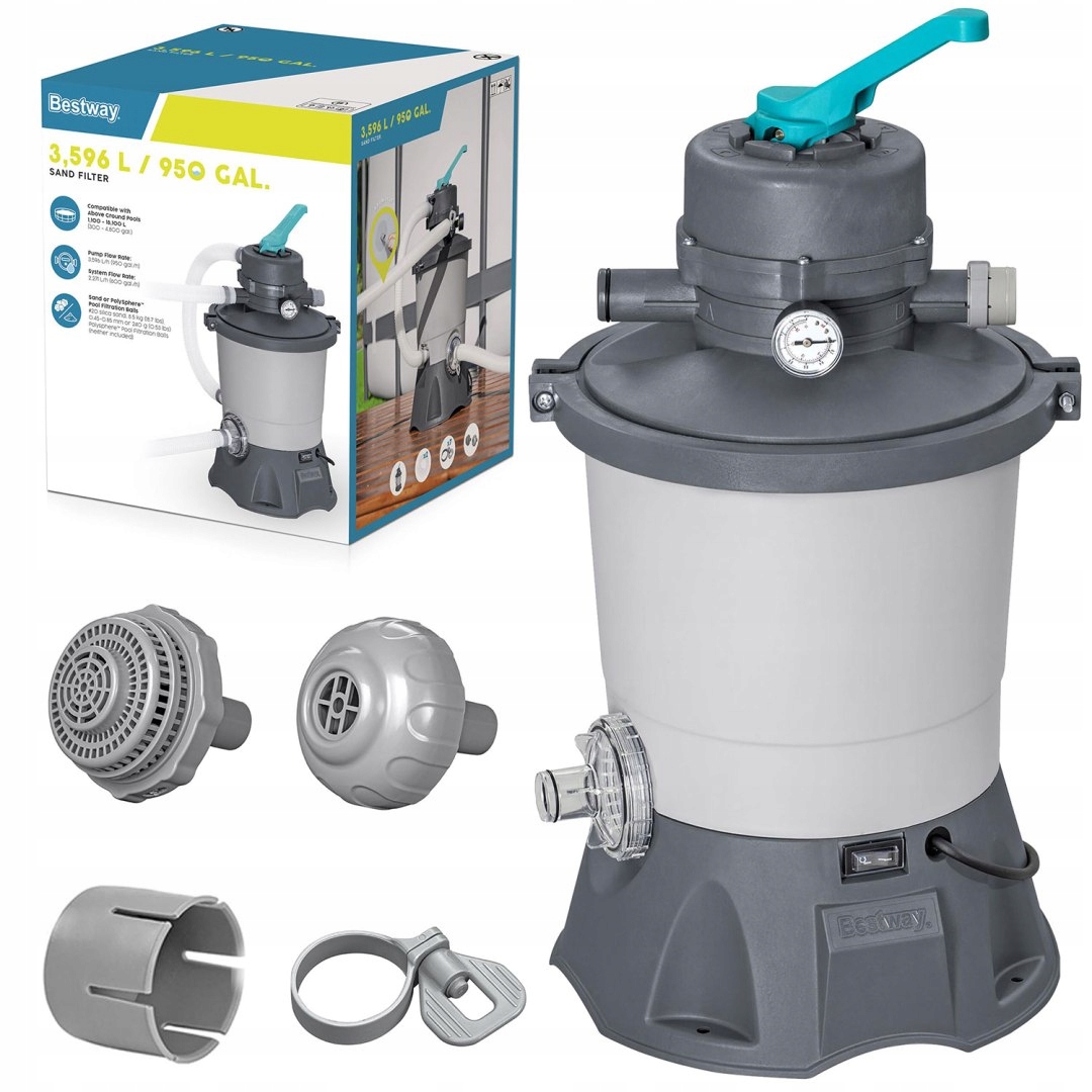 Bestway Flowclear 58515 – Piesková pumpa na bazén a vírivku 3596L/h