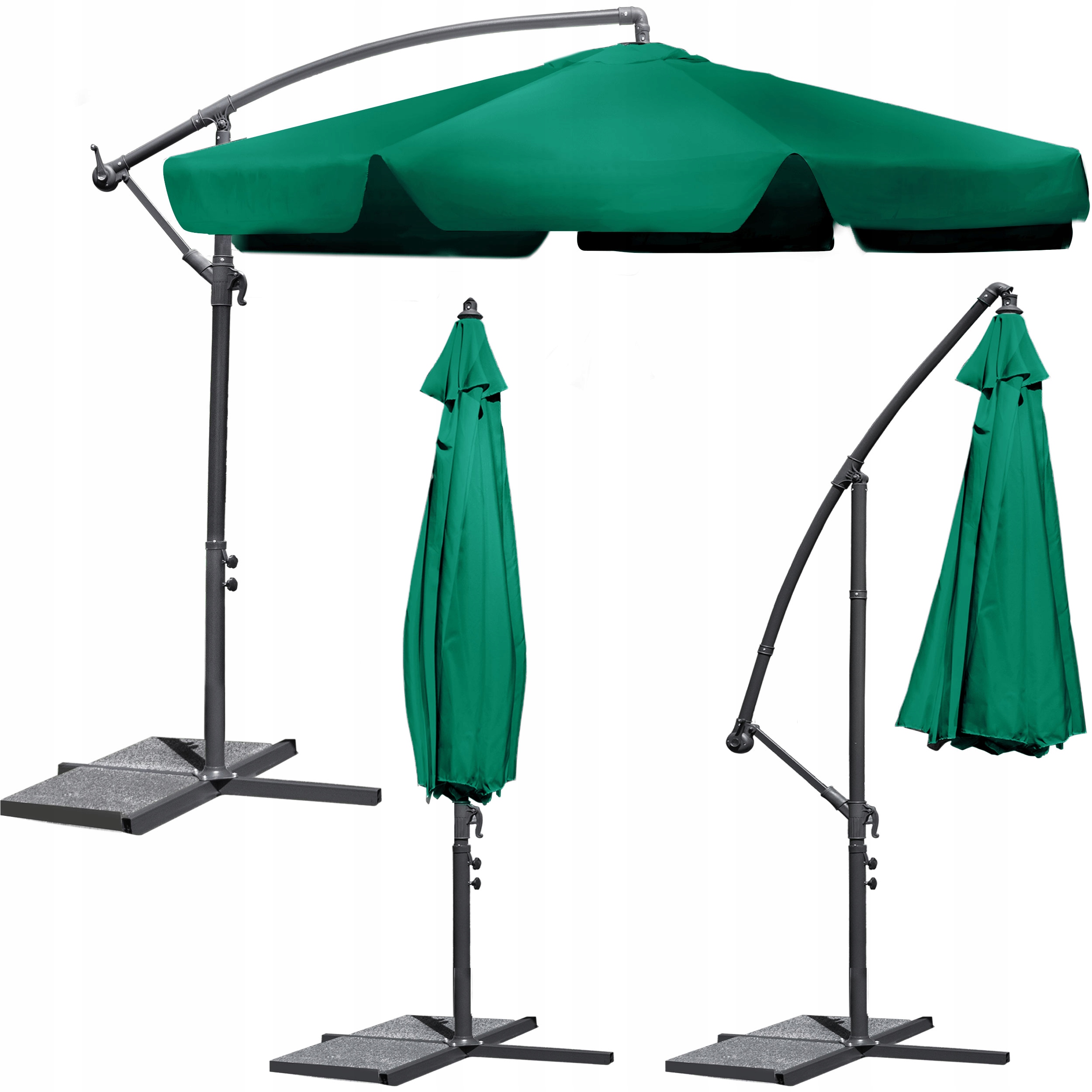 

Parasol Ogrodowy Duży Składany 6 segmentów Ø 350cm