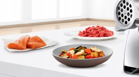 Maszynka do mięsa Bosch MMWP2004 SmartPower 1500 W Szatkownica 3 bębny Model MMWP2004