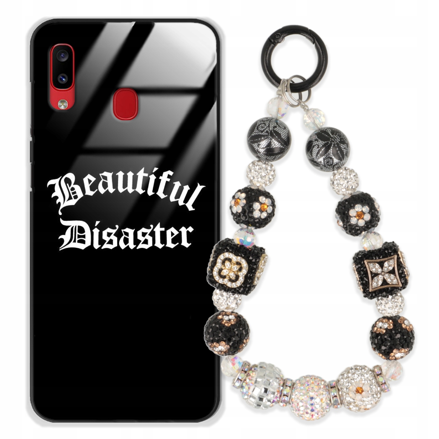 Puzdro Na Samsung A20 Case Glass Kľúčenka Elegantné Prémiový Dizajn Puzdra