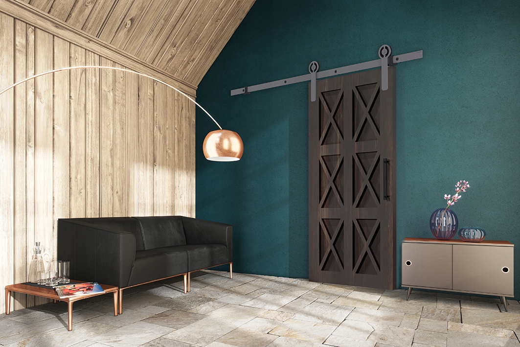 SYSTEM DRZWI PRZESUWNYCH LOFT RETRO RAN Kolor czarny