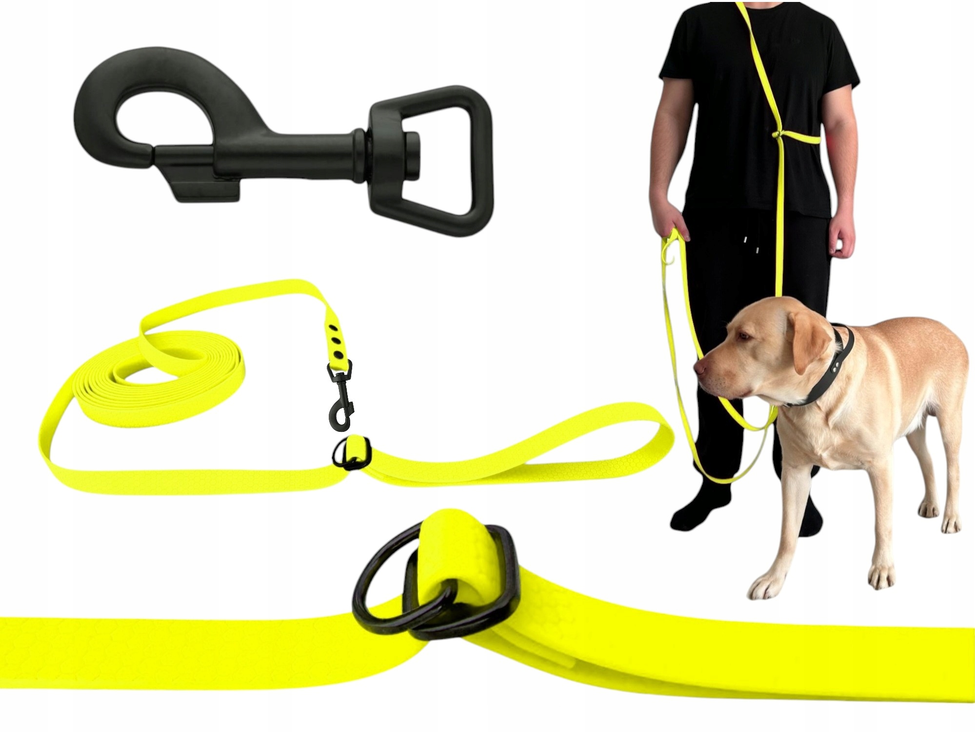 Vodítko Nastavitelná, Přepínatelná, Voděodolná, Měkká, Biothane Pvc| 5M 20MM