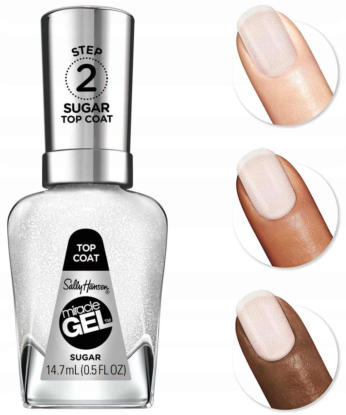 

Sally Hansen Miracle Gel Lakier Top Coat Sugar